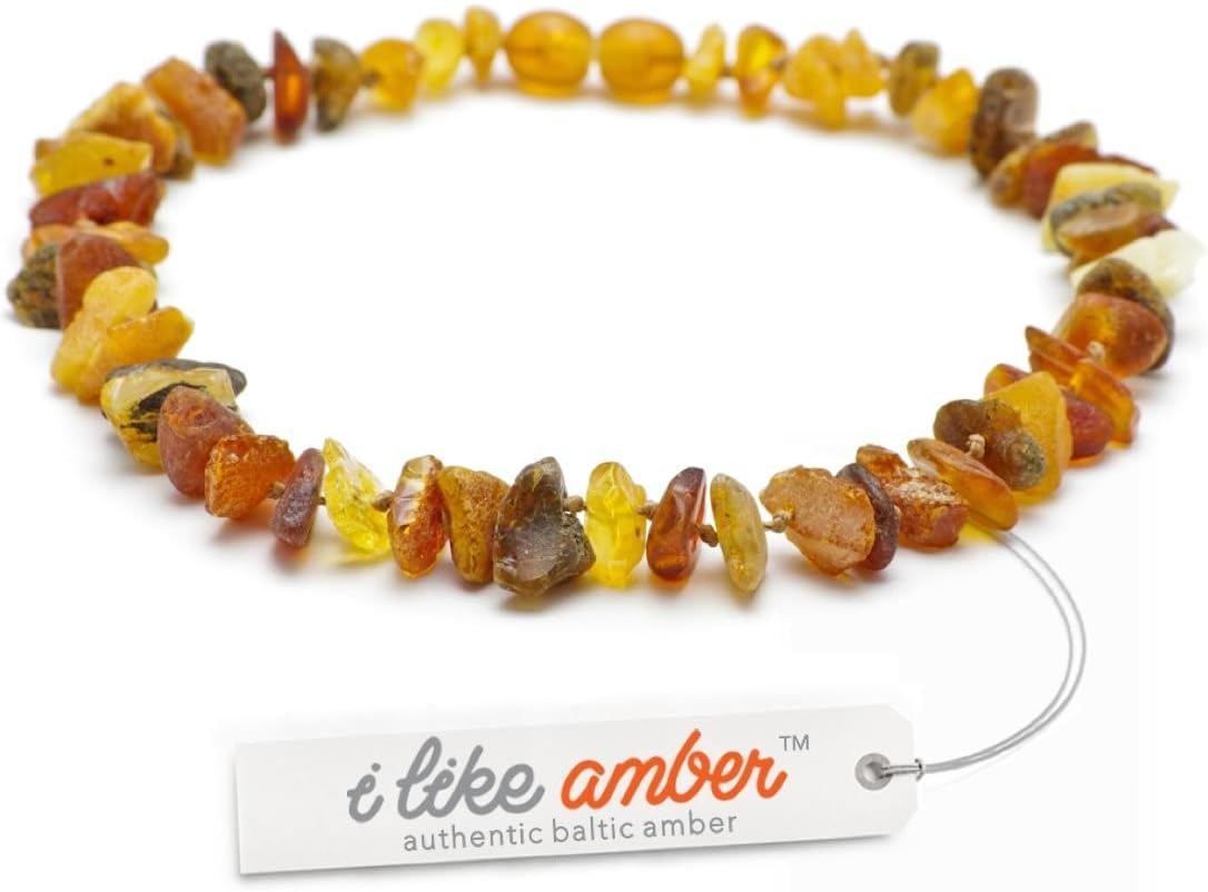 Amber Tick & Flea Collar for Dogs - size 20cm - 76cm on Amazon - made from 100% Genuine Raw Baltic Amber - Flea & Tick Protection - 100% Natural & Free of chemicals MLT.38