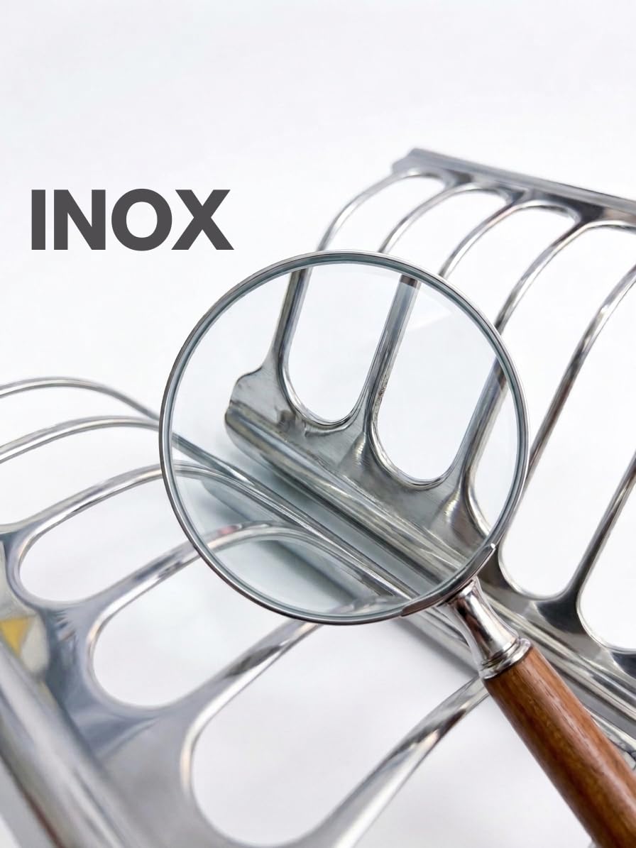 Scolapiatti Professionale in Acciaio INOX da Incasso per Mobile da 60 cm | Kit Completo con Telaio Regolabile, Vaschetta Raccogligocce, Doppia Griglia e Staffe (L 56 cm)