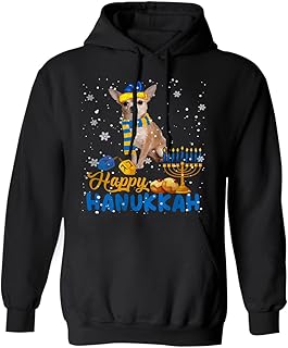 Happy Hanukkah Cute Hanukkah Chanukah Chihuahua Dog With Menorah Jewish Proud Lover Hoodie