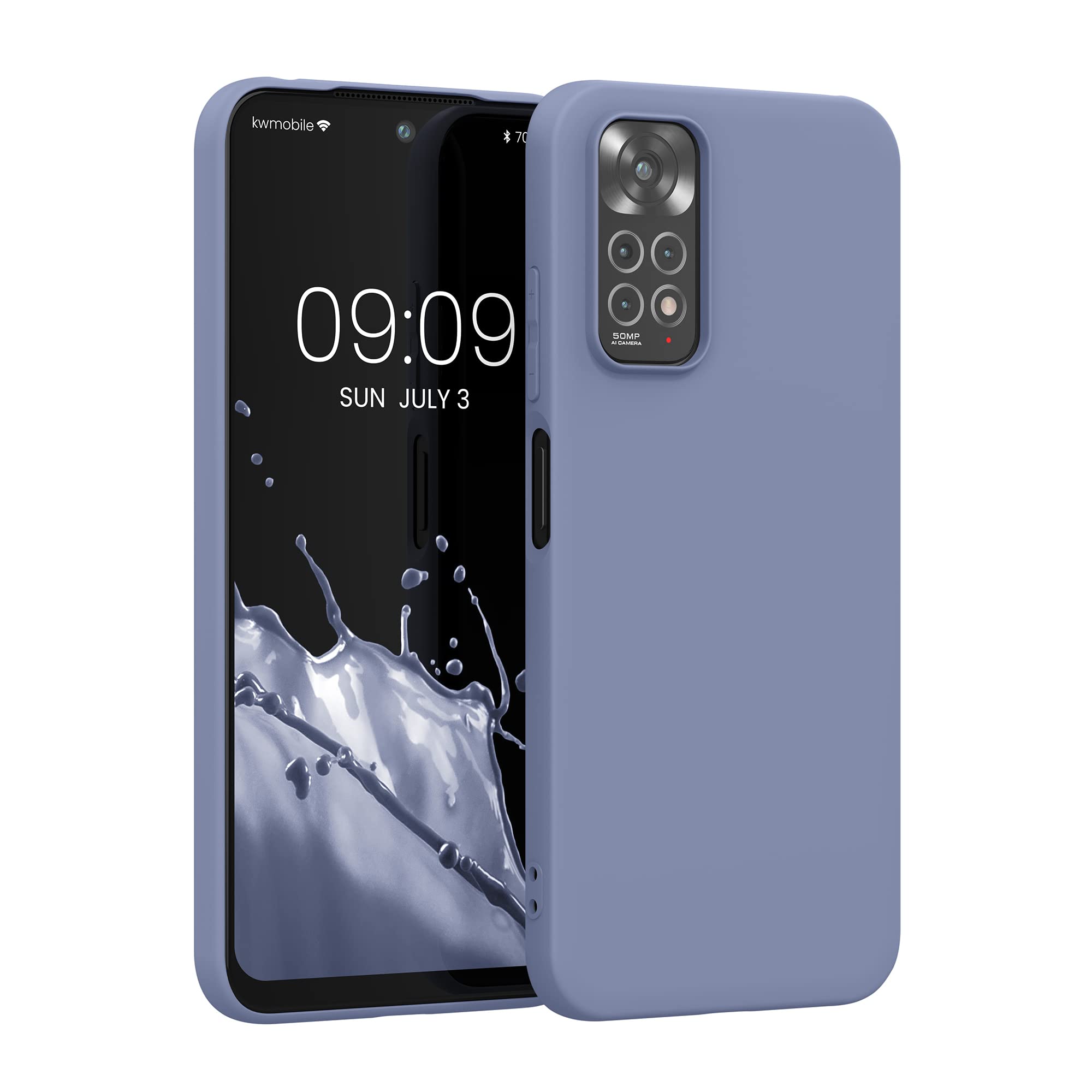 kwmobile Carcasa Compatible con Xiaomi Redmi Note 14 Pro 5G / Poco X7 Funda - Funda Ultrafina de TPU con Bordes elevados - Lavanda Metalizado — view 349