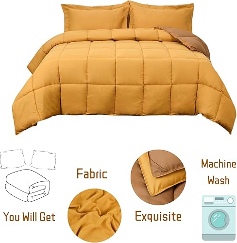 Miniatura 2 de HUAJIE HJ - Juego de edredón reversible reversible de 3 piezas para todas las estaciones, suave y cómodo, lavable a máquina