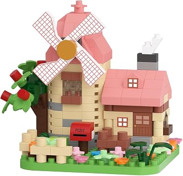 Summer Lotus Windmill Cottage Mini House Building Toy