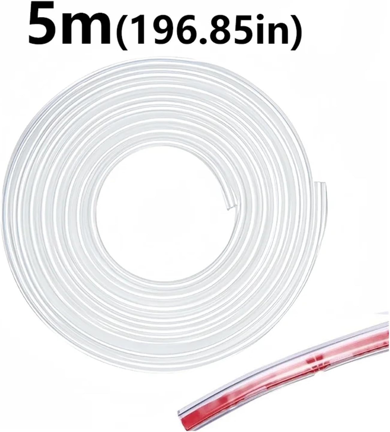 2M/5M10M Car Door Protector Rubber Seal Protector and Guard Strip Clear Edge Guards Trim Styling Scratch Protector Universal(Transparent 5m)