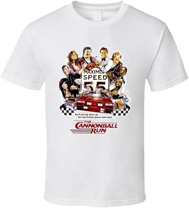 Cannonball Run Classic Movie T Shirt S White | Amazon.com