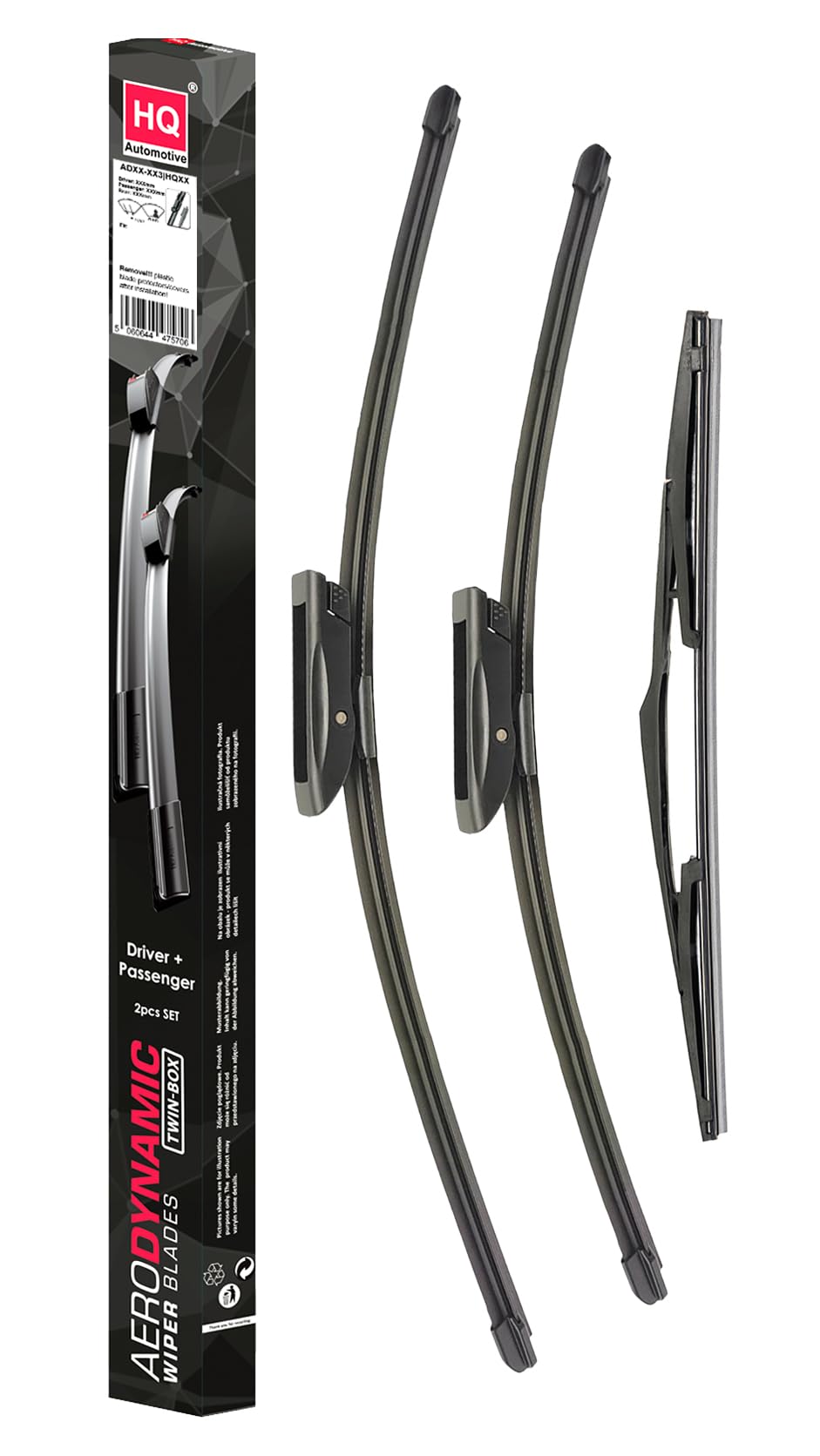 HQ AUTOMOTIVE Wiper Blades for RENAULT Scenic & Grand Mk3 (2009-2016)
