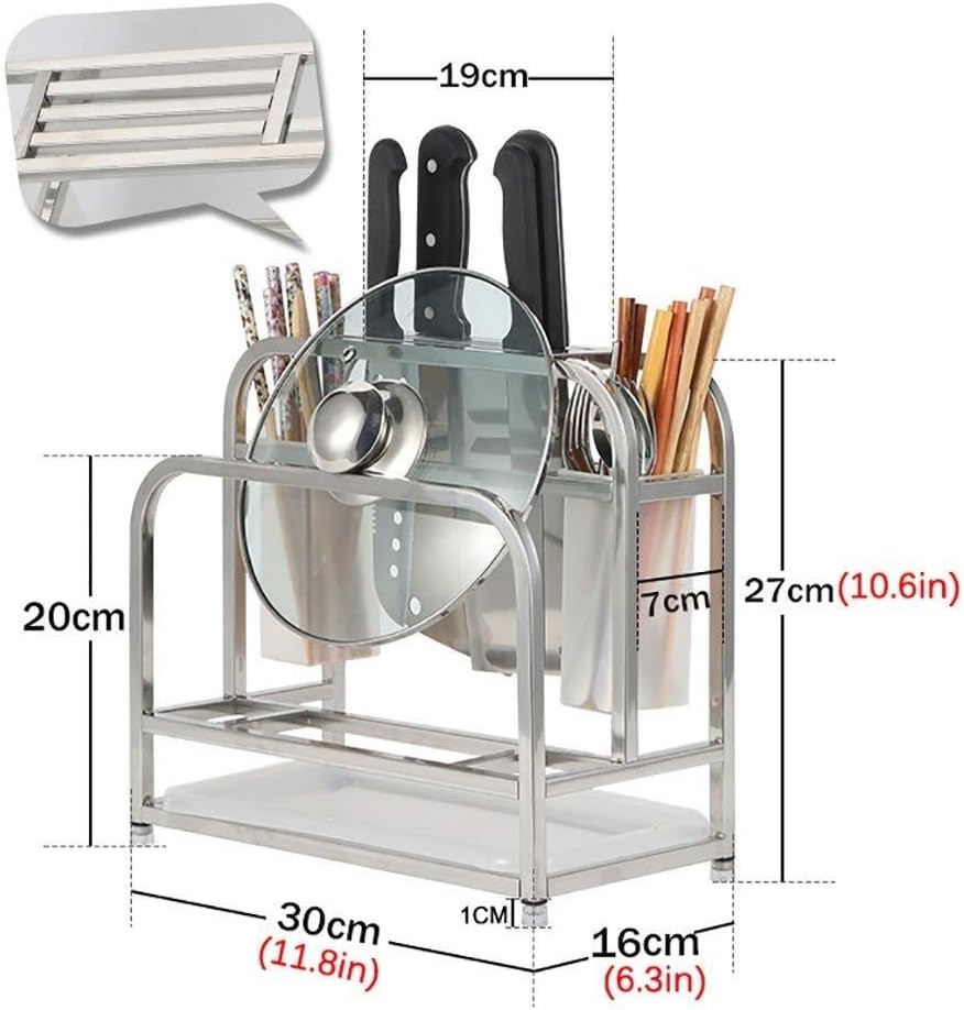 Kitchen Shelf Kitchen Stainless Steel Drain Rack Free Installation Integrated Knife Chopsticks Cutting Board Storage Rack Cutlery