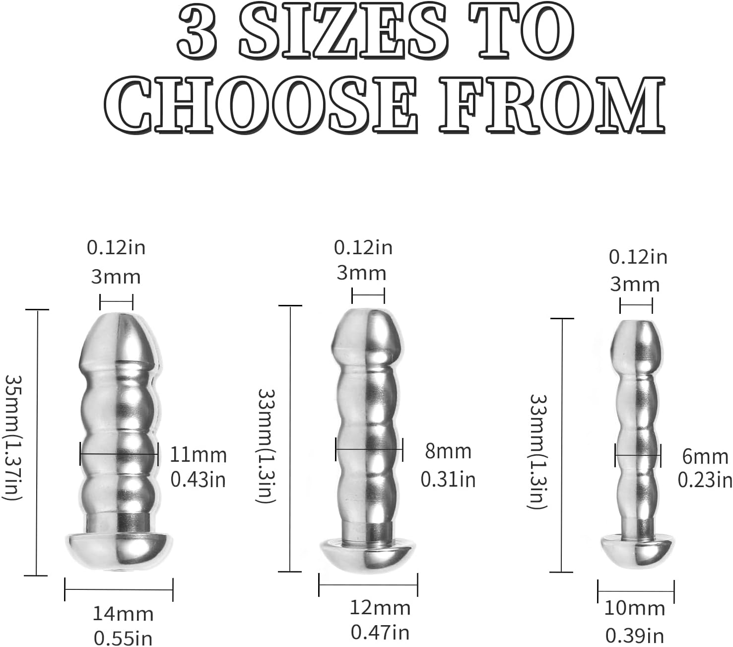 Urethral Sounds,Urethral Sound Stainless Steel Penis Plug for Urethral Training Stimulation Masturbation Sex Toy