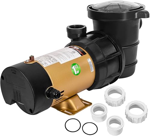 XtremepowerUS Bomba de piscina variable de 2 velocidades 1.5 HP Bomba de piscina de alto flujo sobre el suelo, colador grande con juego de