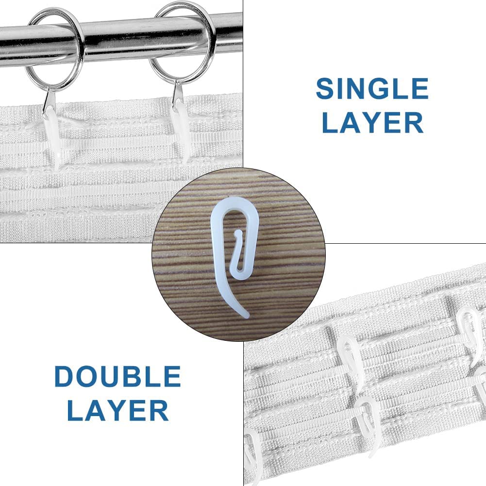 Confezione Da 80 Ganci Per Tende In Plastica, Ganci A Pinza Regolabili Sistema A Cricchetto Per Tende Da Finestra Porta E Doccia 85 Mm335 Pollici 95187718