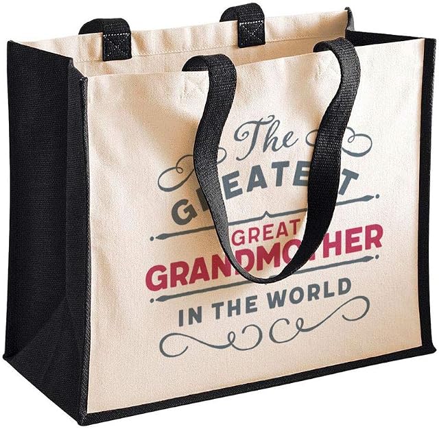 Great Grandmother Gift Bag Birthday Personalised Present Mothers Day Funny Novelty Gift Keepsake (Black)