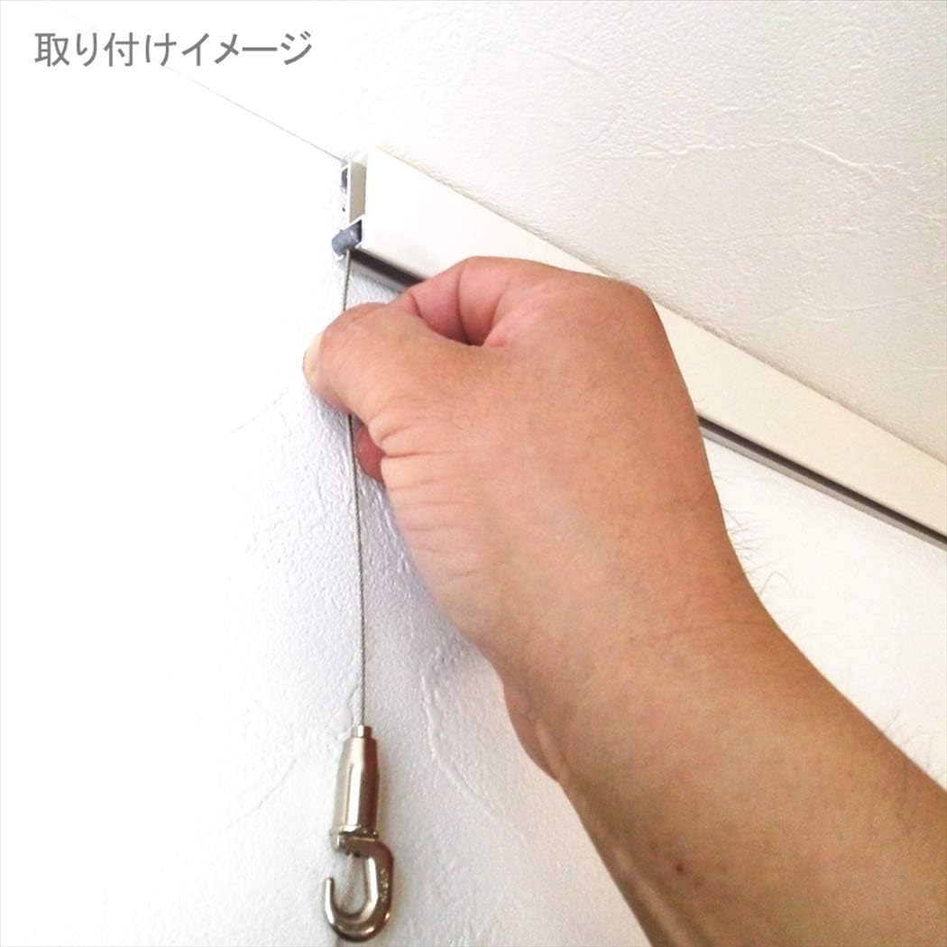 Berg M-3026 Long Ball Type Wire Hook for Picture Rail, 3.9 ft (1.0 m), Made in Japan