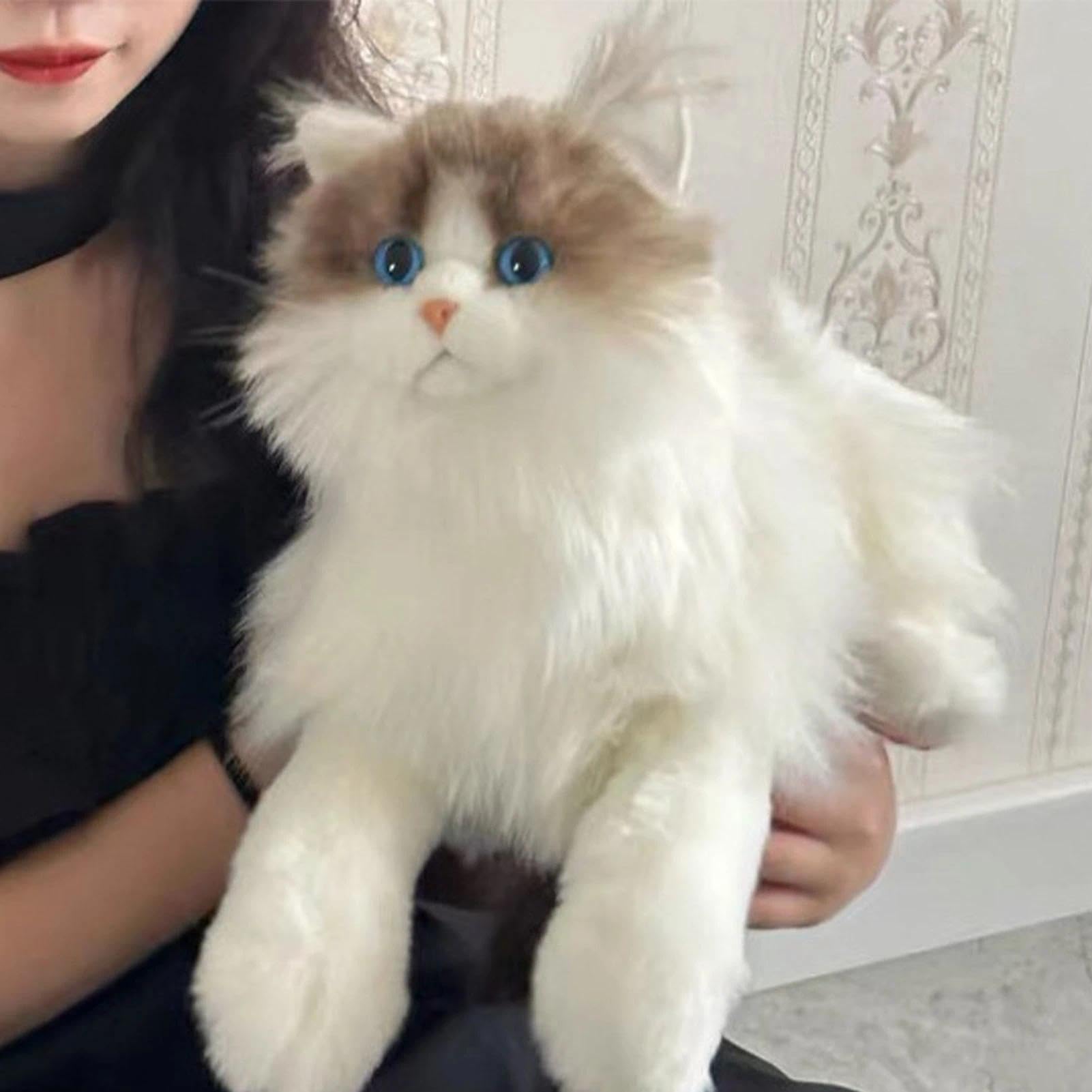 Realistyczna zabawka ragdoll kot, śliczna pluszowa zabawka
