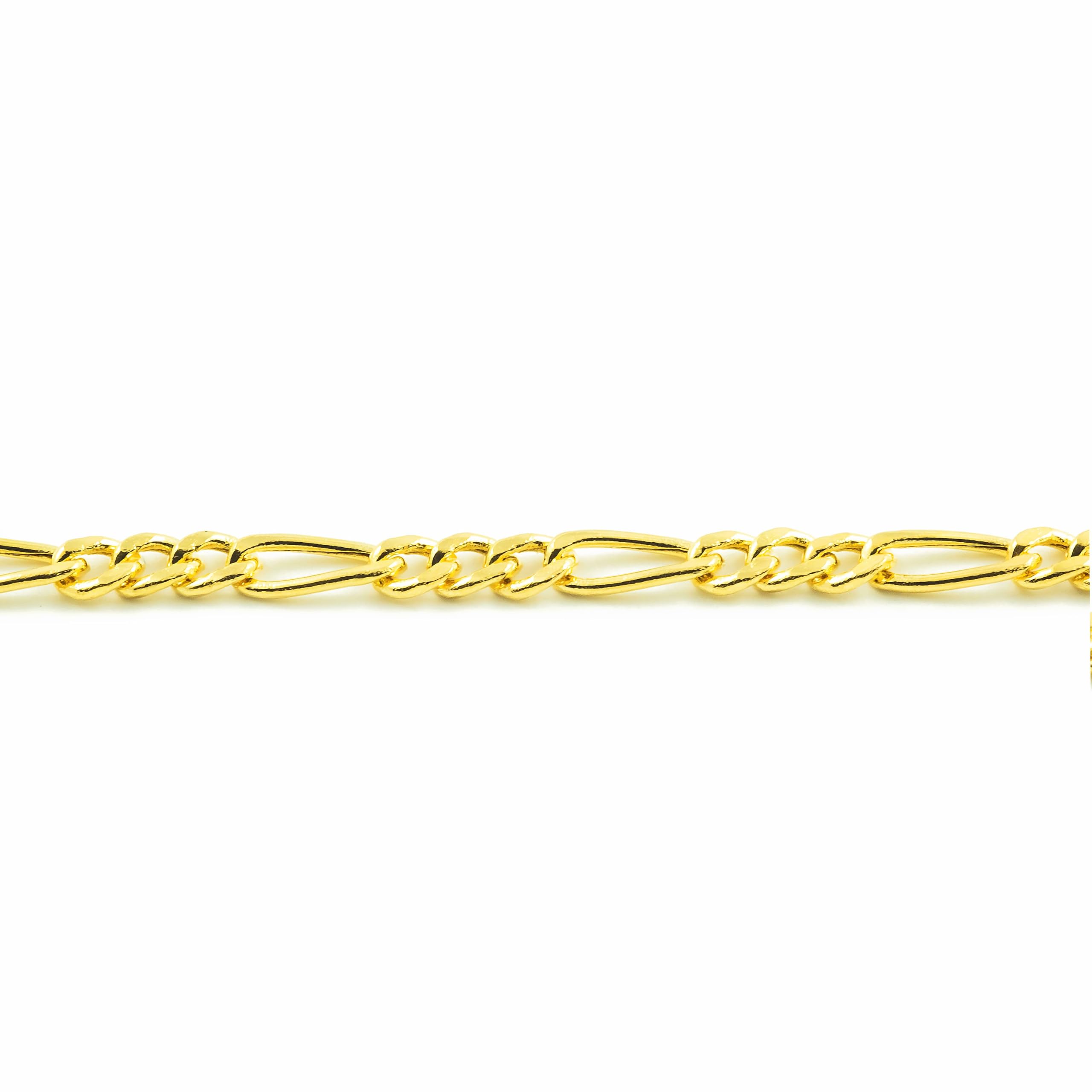 Monde Petit Braccialetto figaro - oro giallo 18k (750) - Scatola Regalo - Certificato di garanzia