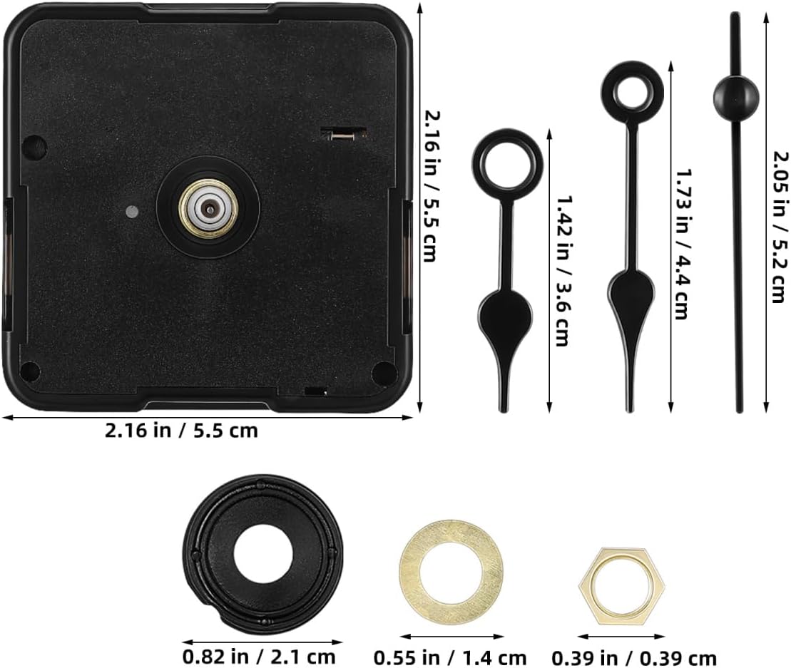 DOITOOL 1set Clock Mechanism Replacement Kit Battery Operated Clock Parts Silent Movement for Repairing and Upgrading up