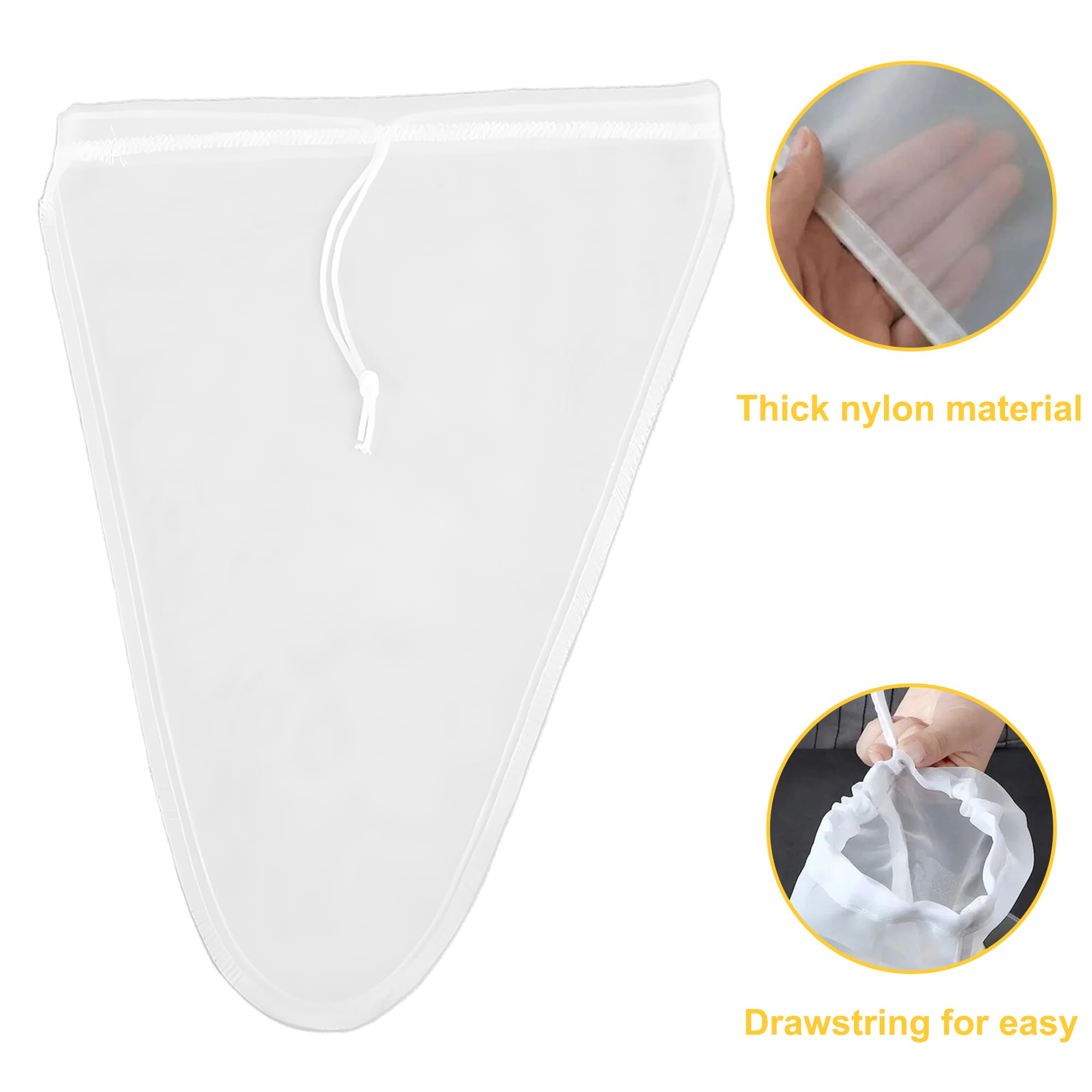 Lot De 3 Sacs à Lait Végétal Réutilisables - Nylon, 30x30cm, Pour Lait De Noix, Fromage, Jus, Café Froid