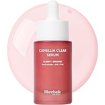 Meebak Camellia Clear Daily Exfoliating Serum &ndash; 2% Niacinamide + AHA &amp; PHA, Gentle Chemical Exfoliant Face Serum for Skin Texture &amp; Tone, Hydrating Pore Minimizer for Face, Korean Skincare