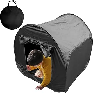 Pop-up Sensory Tent for Kids Blackout Play Tent with Travel Carry Bag Sensory Den/Room Toys Helps with ASD & ADHD Anxiety Play Tents Blackout Tent Pop Up Play Tent 35.43 Inch