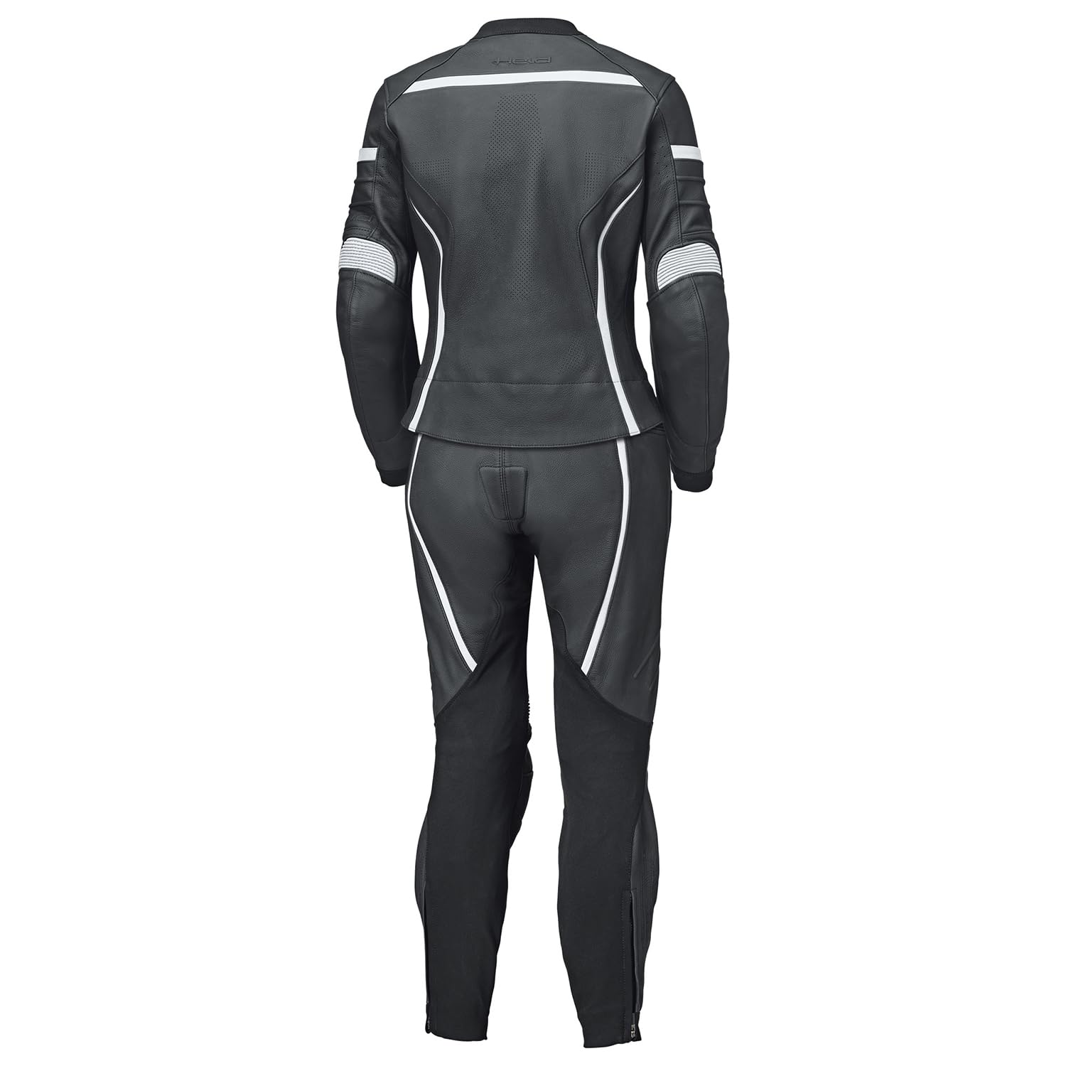 Held Spire 2 - Lederkombi 2 teiler Damen - Soft-Rindsleder - Schutzkleidung AAA - CE zertifiziert EN 17092:2020 - Motorrad Schutzkleidung mit Level 2 - D3O Protektoren - Schwarz-Weiß - Größe 36 | Leder