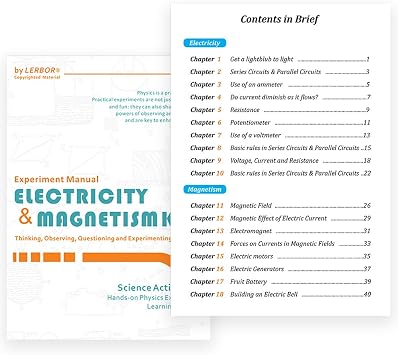 Teenii Electricity and Magnetism Kit for Kids, STEM Science Experiments with Electric Circuits, Educational Physics Toy, Science Discovery Game for Boys and Girls 8+, 50 Pieces