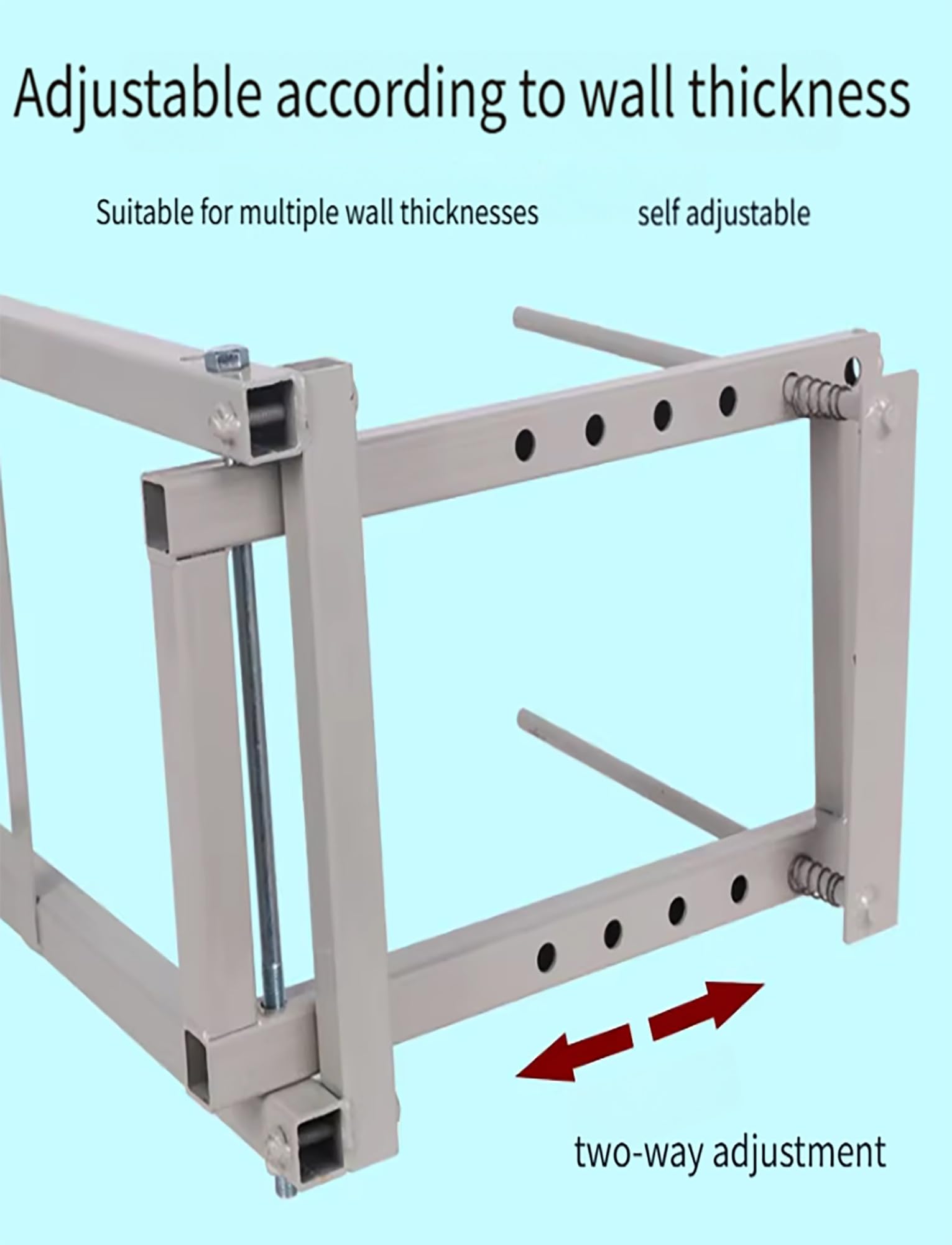 Escalera de instalación ajustable para unidades de CA montadas en la pared, herramienta de autoinstalación para configuración de aire acondicionado al aire libre