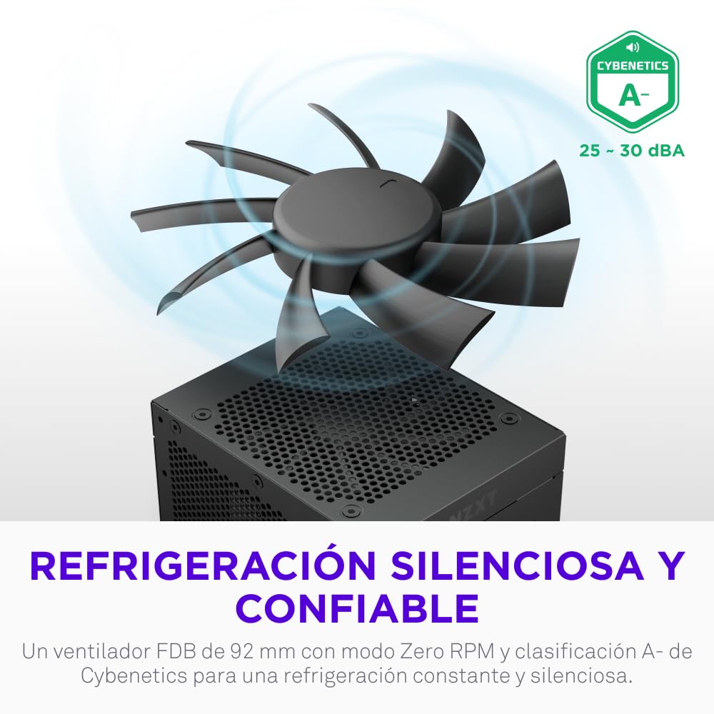 NZXT C850 SFX Gold - Fuente de alimentación SFX ATX 3.1 de 850 W - 80 Plus Gold - Cybenetics Platinum - Totalmente Modular - PCIe 5.1 600 W 12 V-2x6 - Condensadores japoneses - Negro