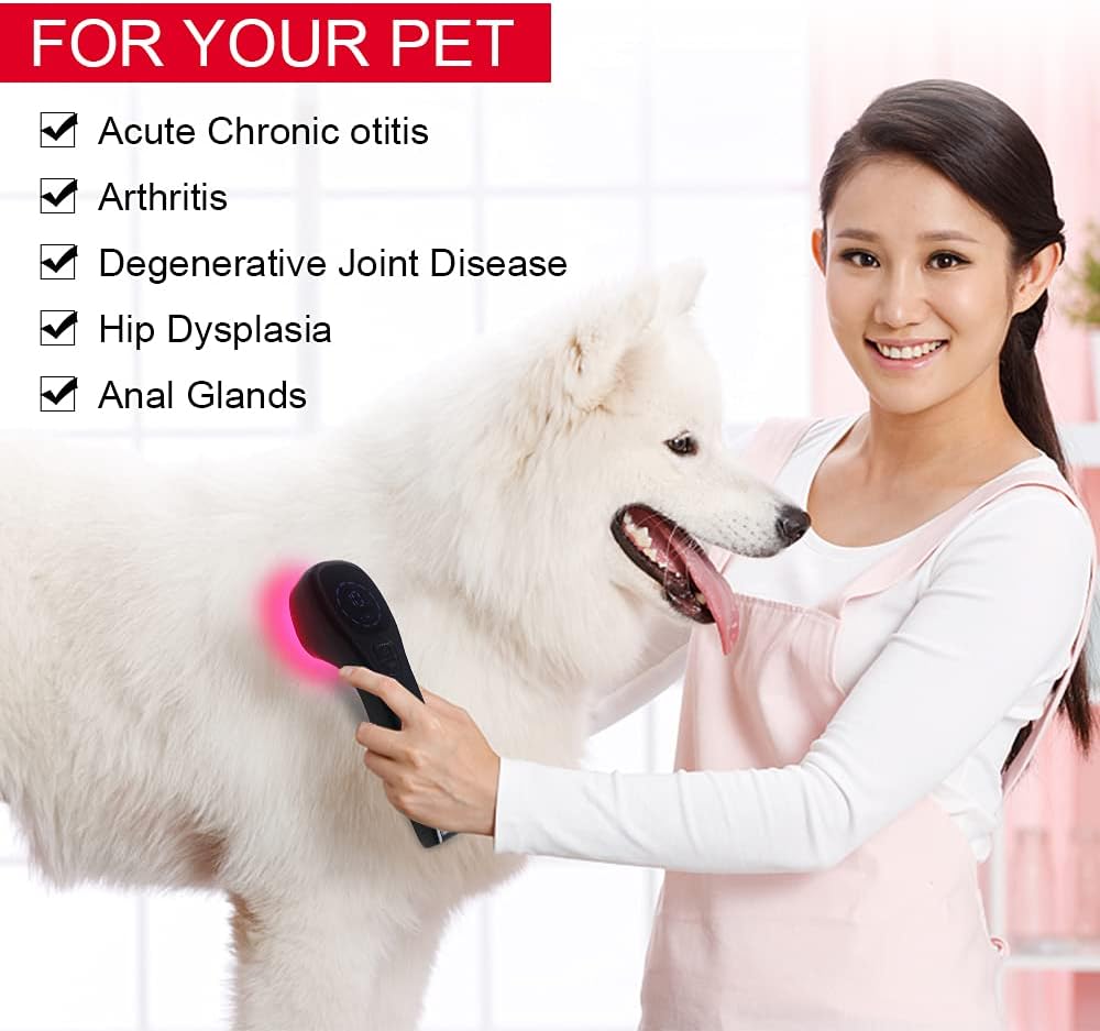 Cold Laser Human/Vet Device with LED Display Targets Joint and Muscles Directly for Pain ReliefInfrared Light(2x808nm +12X650nm)