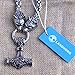 LANGHONG Norse Viking Necklace For Men Punk Stainless Steel Chain Mjolnir Thor Hammer Necklace Talisman Jewelry, Gift For Men (70CM, HANDMADE CHAIN)