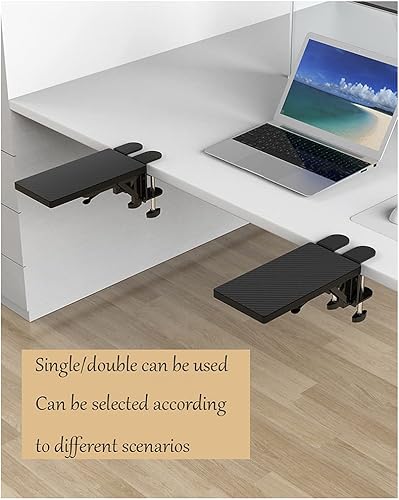 Miniatura 4 de Y&J Soporte de brazo para codo, abrazadera ergonómica de bandeja de extensión de escritorio, sin perforaciones, fácil de instalar, reduce la fatiga