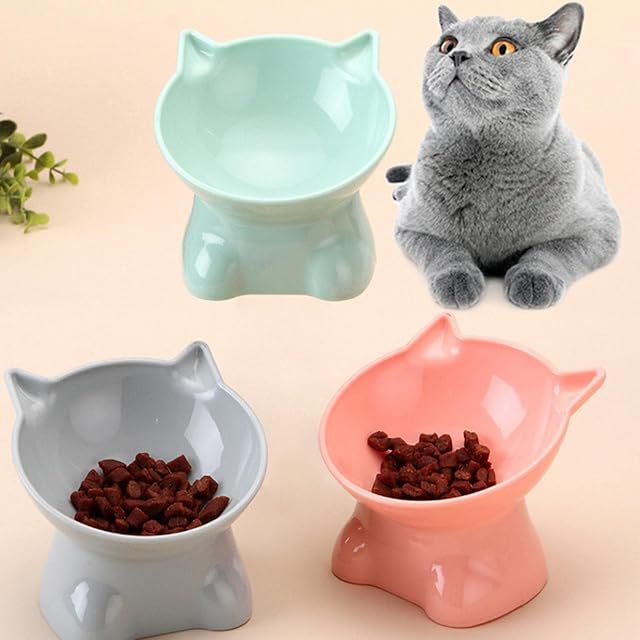 Foto 4 de 8 de Firulab Cuenco Elevado para Gatos,Comida para Gatos con inclinación 15 Grados sin derrames