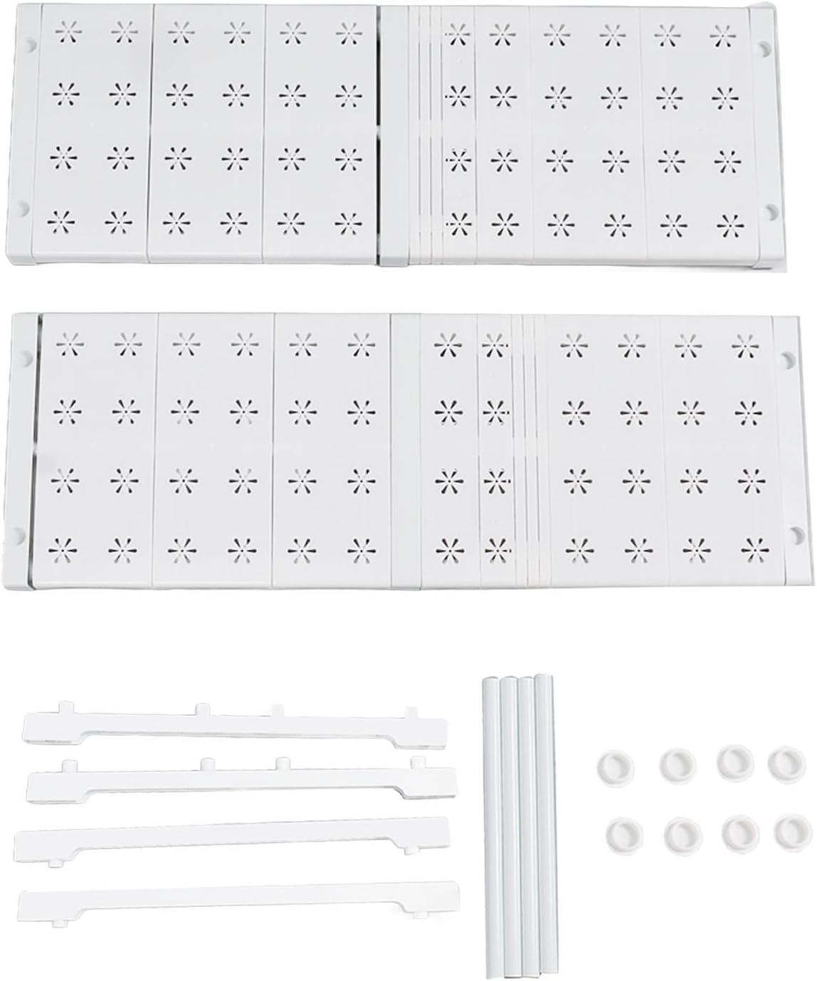 Expandable Closet Shelf, Adjustable Storage Rack for Closet and Cabinet, Telescopic Carbon Steel Organizer with 55kg Load Capacity, Fits Width 48cm Height 32cm (Length 47-68cm / 18.5-26.8in)