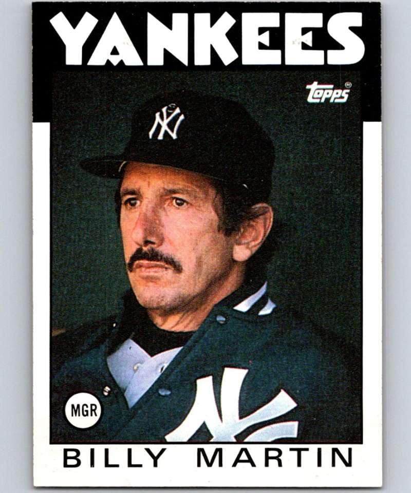 Amazon.com: 1986 Topps Baseball #651 Billy Martin New York Yankees