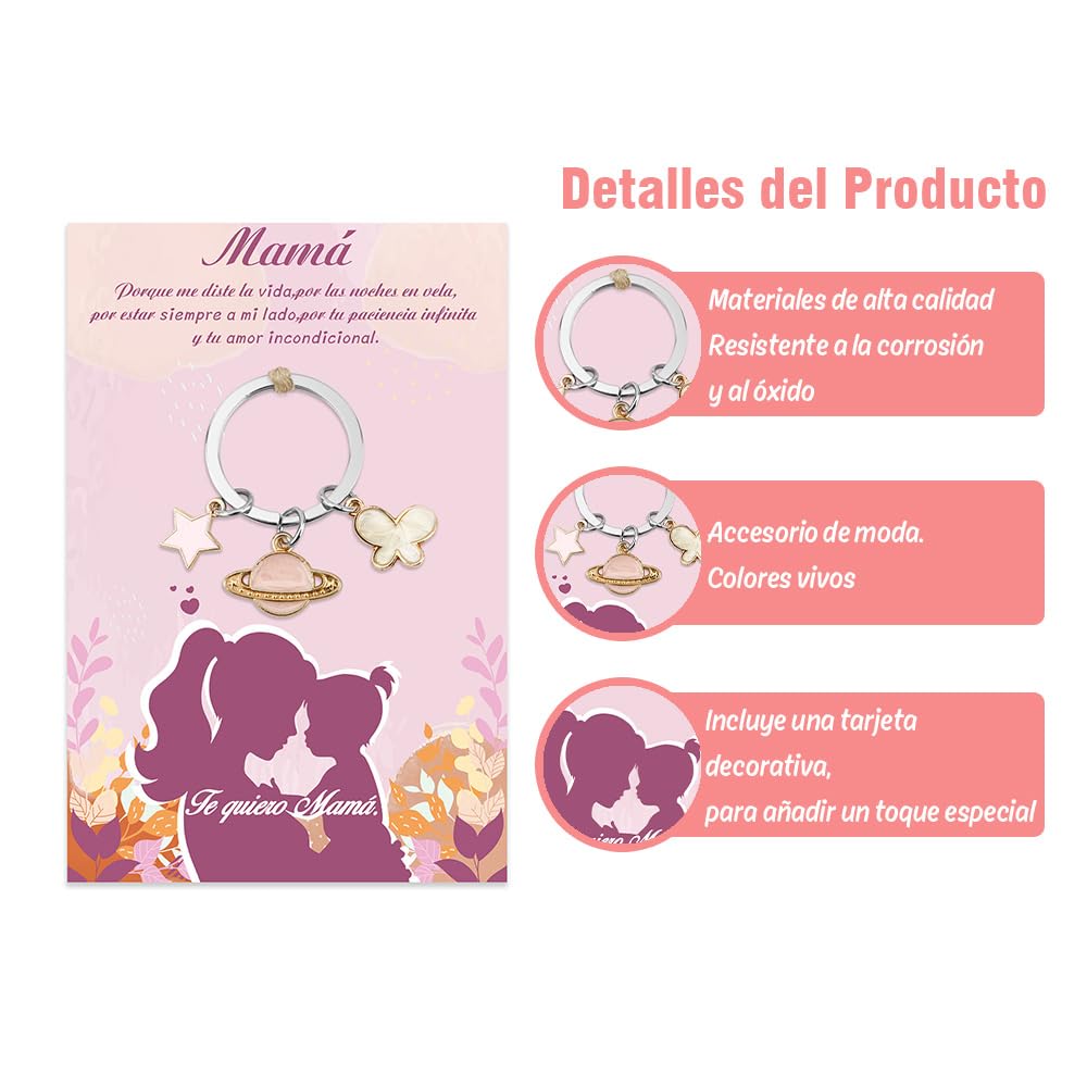 Regalos Dia de la Madre Llavero Regalo Madre Original Regalo Mama Regalos Cumpleaños Madres para Mama Primerizas para Padres Navidad San Valentin Reyes Magos Ideas para Regalar a Mujer — view 3