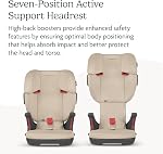 UPPAbaby Alta V2 High Back Booster Seat/Seven-Position, Active Support Headrest for Growing Children/SecureFit Integrated Belt Guide + Positioner/Cup Holder Included – Jake (Black Mélange)