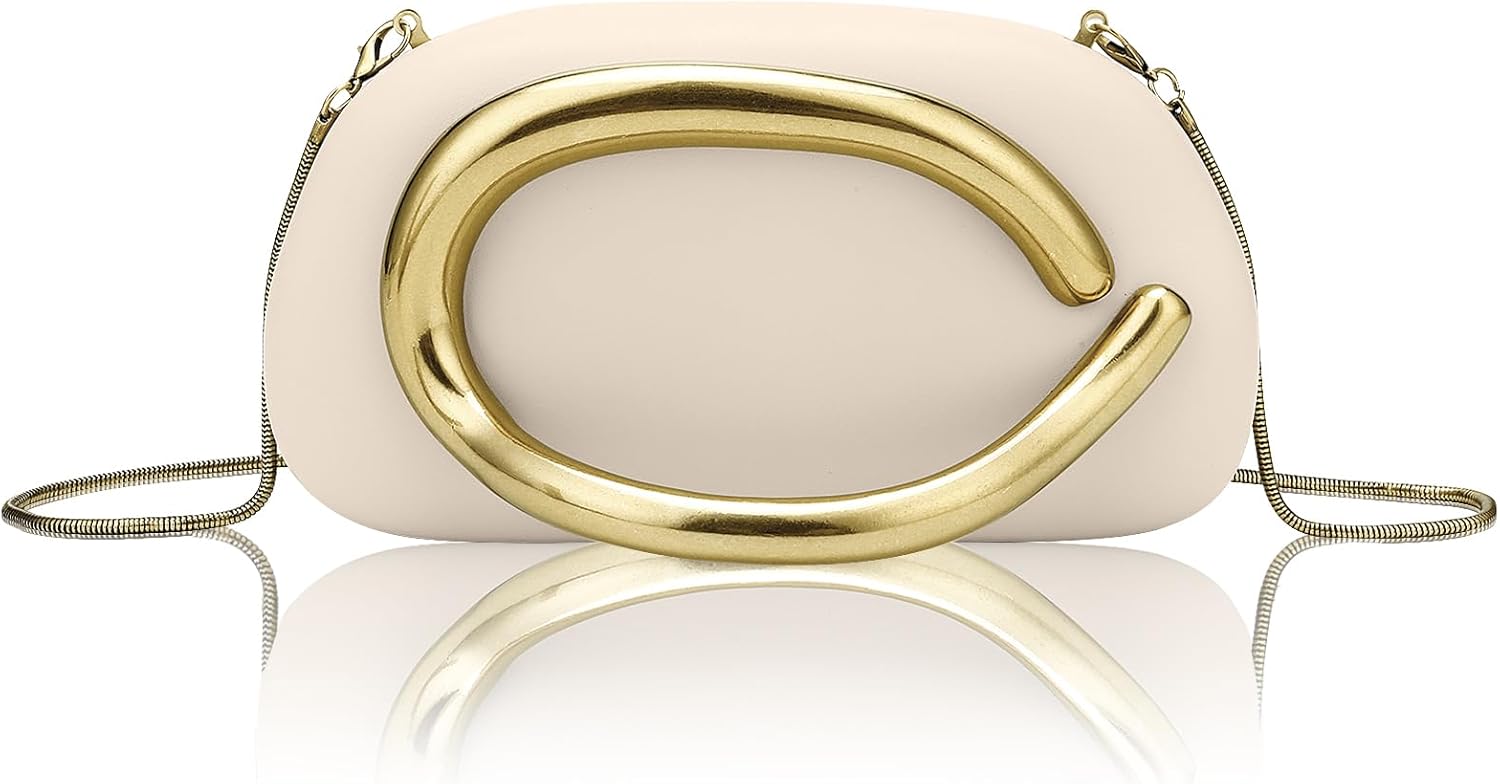 PU Leather Women's Evening Handbags Chocolates Clutch Purse Easy Match with Chain Crossbody Metal Decoration Shoulder Bag