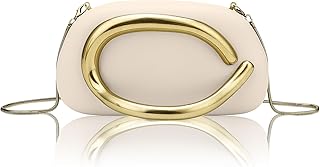 Rkrouco PU Leather Women's Evening Handbags Chocolates Clutch Purse Easy Match with Chain Crossbody Metal Decoration Shoulder Bag