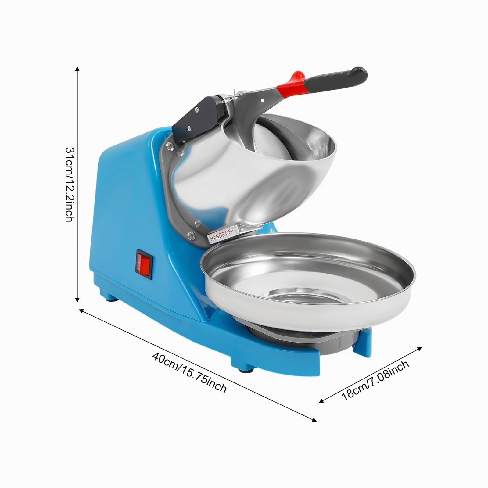 Frullatore elettrico Ice Crusher Ice Shaver Machine in acciaio inox tritatutto per ghiaccio uso commerciale casa frullatore 65kg all'ora