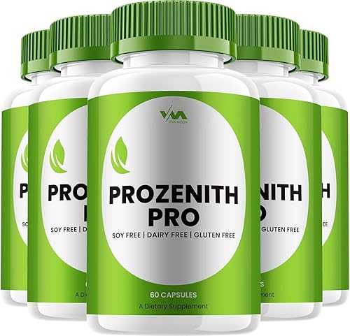 Prozenith Pro Advanced Formula Píldoras (paquete de 5), suplemento de apoyo ProzenithPro, bienestar general, máxima fuerza (300 cápsulas)