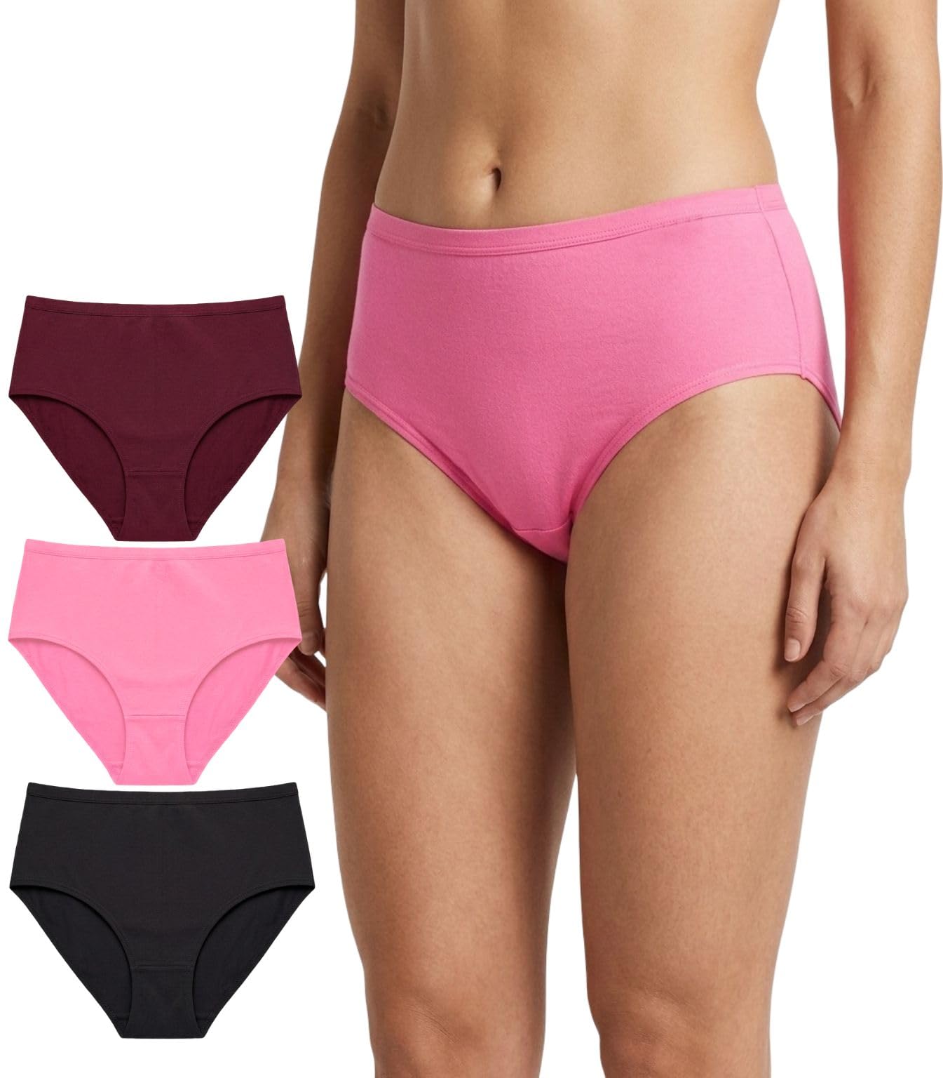 Women Seamless Cotton Panty Combo Pack | Soft Stretch Bikini Brief Panties for Women | Comfortable Innerwear | Mid Waist Breathable Underwear for Girls & Women-image-21