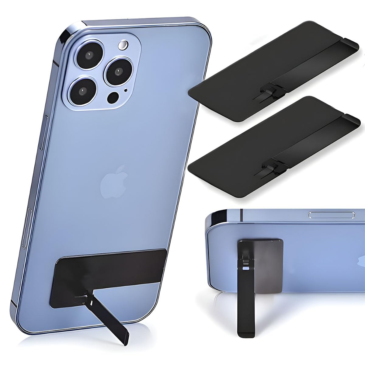 Phone Kickstand/Phone Stand/Mobile Holder, Vertical and Horizontal Stand, Adjustable Angle, Compatible with iPhone & Any Other Cellphone (Pack of 2)