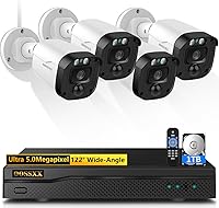 Vista 1 de Full HD 5MP Definition Wired Security Camera System Outdoor Home Video Surveillance Cameras CCTV Camera Security System Outside Surveillance Video
