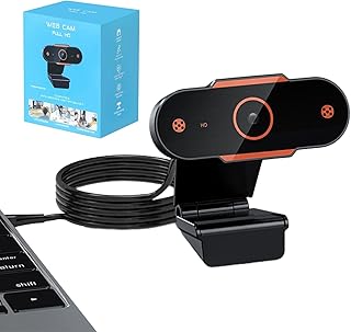 USB Web Camera, 1080p HD USB Mini Camera, Adjustable Laptop Streaming Webcam, Camera with Privacy, Web Camera for YouTube, Skype, Video Calling, Studying, Conference, Teams, Zoom and Live Broadcasts