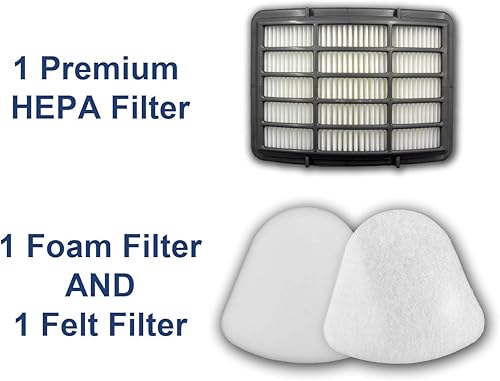 Miniatura 2 de EnviroCare Filtros de aspiradora de repuesto prémium hechos para adaptarse a los modelos Shark Navigator Lifaway. 1 filtro HEPA y 2 prefiltros de