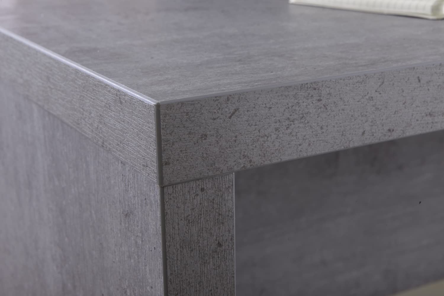 Composad | Scrivania della Linea PRATICO, Scrivania Ufficio, Elegante, (LxAxP) 180x74,20x69 cm, Colore grigio Cemento, Made In Italy