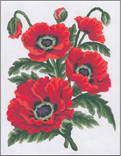 RTO Poppies Collection D'Art Stamped Needlepoint Kit