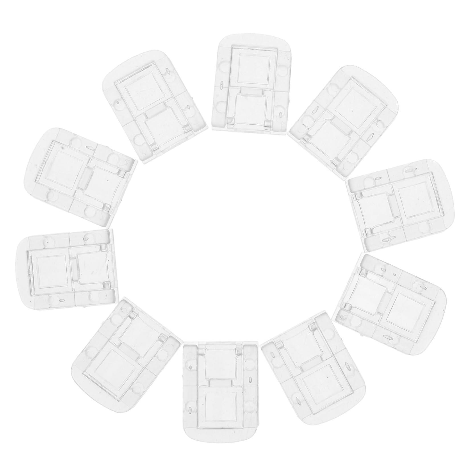 STOBAZA 10pcs Acrylic Lock Hasp Buckles for Small Hinge Hasp Box Crystal Acrylic Hinge Lock Mini Latch Easy Install for Cabinet Accessory