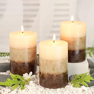 Pillar Candles Vanilla Cupcake Scented Immeiscent Aromatherapy Candle 50...