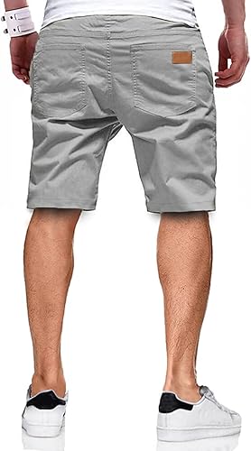 Miniatura 2 de JMIERR Men's Casual Shorts - Cotton Drawstring Summer Beach Stretch Twill Chino Golf Shorts