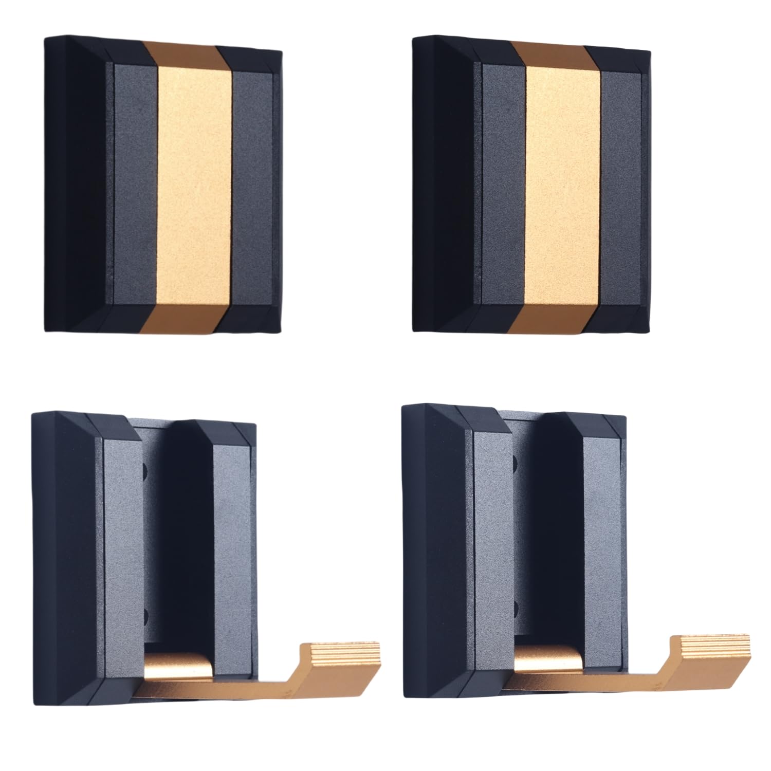 EAEREGS 4Pcs Folding Coat Hooks, Wall Hooks for Hanging Coat Towel Hooks Hardware Heavy Duty Aluminum Alloy Headphone Holder No Rust Wall Mounted with Screws for Towel, Coat, Cloth, Purse, Hat, Key