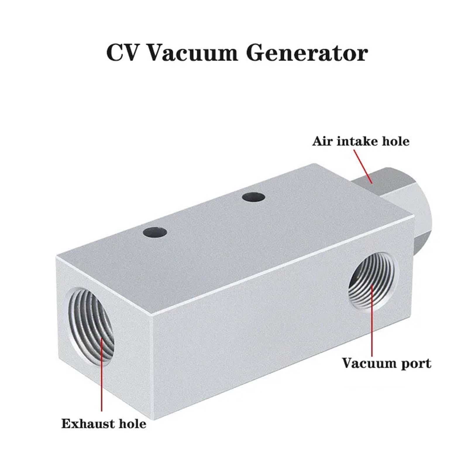 CV generador de vacío presión neumática CV-10HS 15 20 25 30 válvula de Control negativo integrada 1 Uds(CV-30 w 6 Fitting)