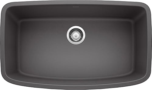 Vista 5 de BLANCO 441773 Valea - Fregadero blanco con cuenco individual, 32 pulgadas de largo x 19 pulgadas de ancho